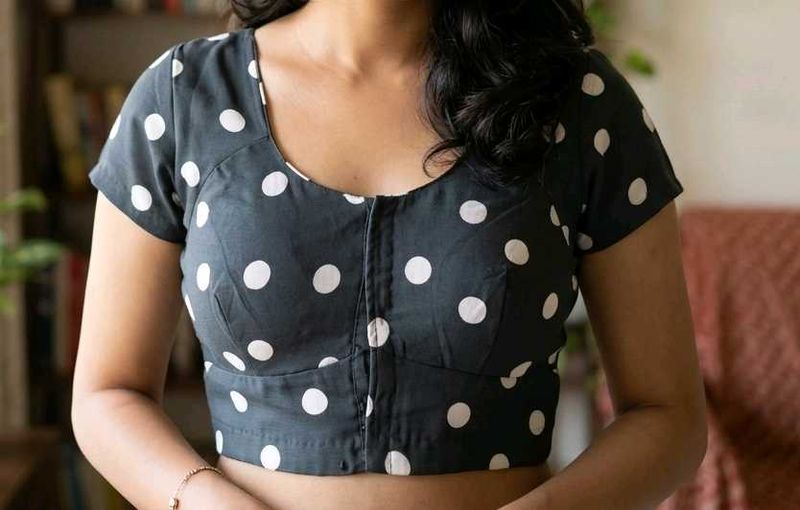 Stylish Polka Dot Blouse