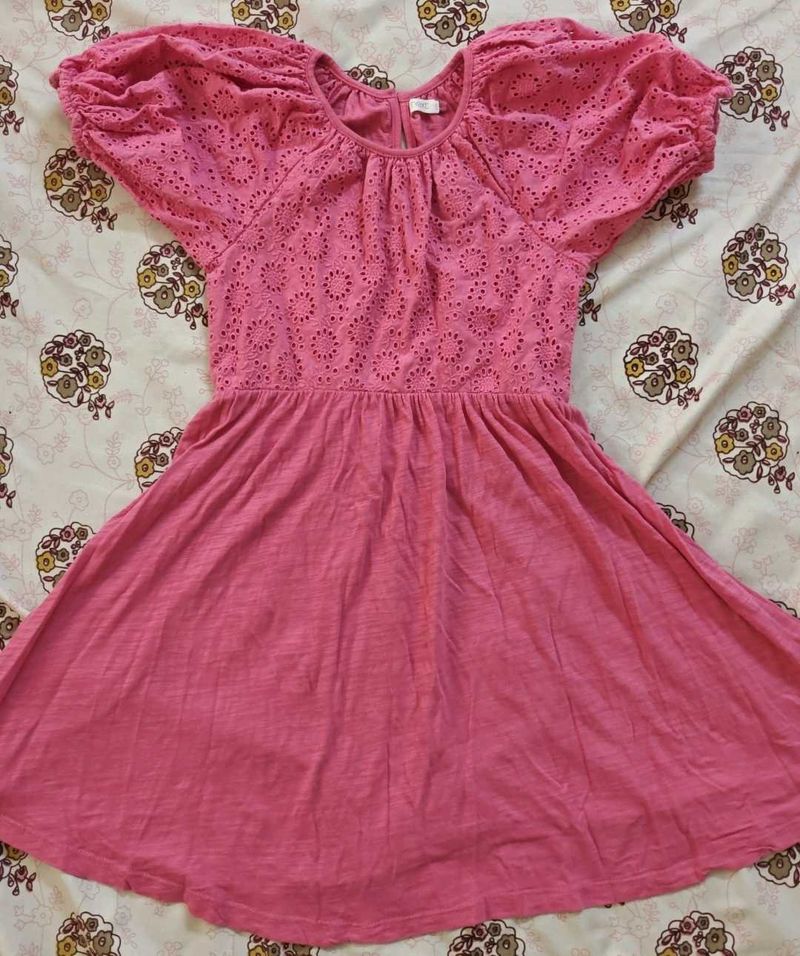 NEXT Cute Pink Eyelet Dress