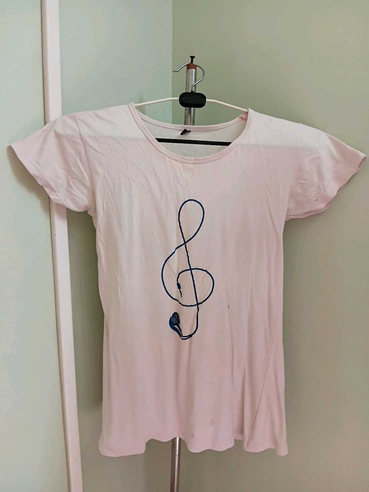Cute Music Note Graphic Tee
