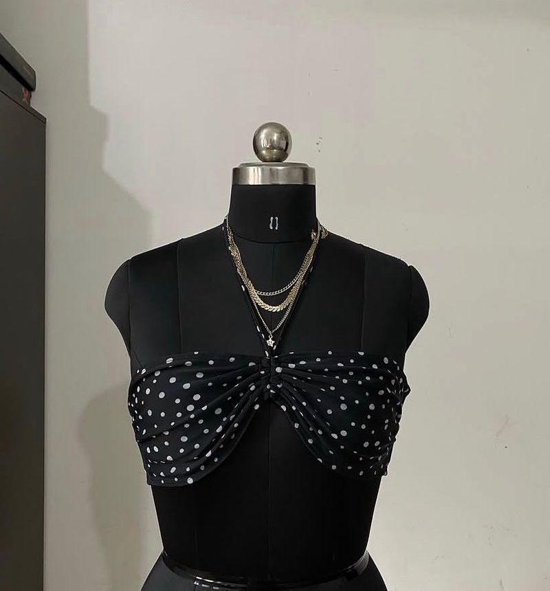 Polka Dot Twist Front Top