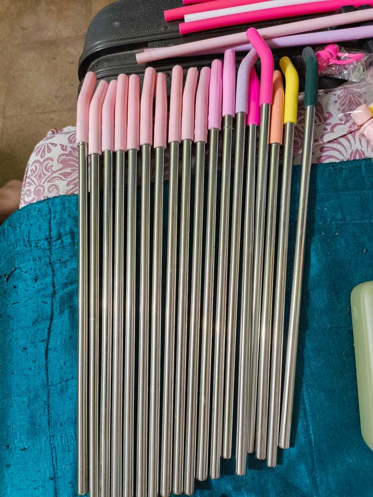 House Of Quirk Reusable Metal Straws Set