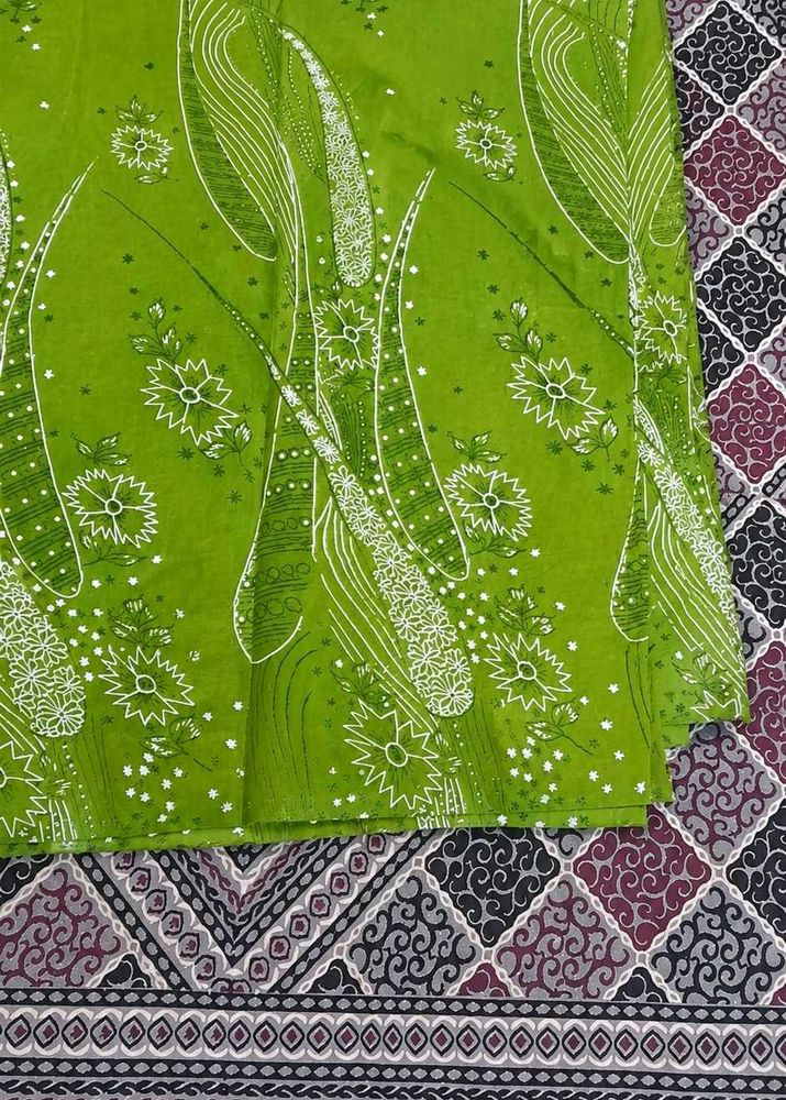 🌿Vibrant Green dress material