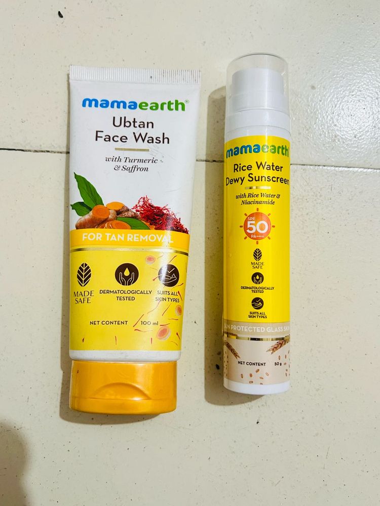 Mamaearth Face Wash &amp; Sunscreen