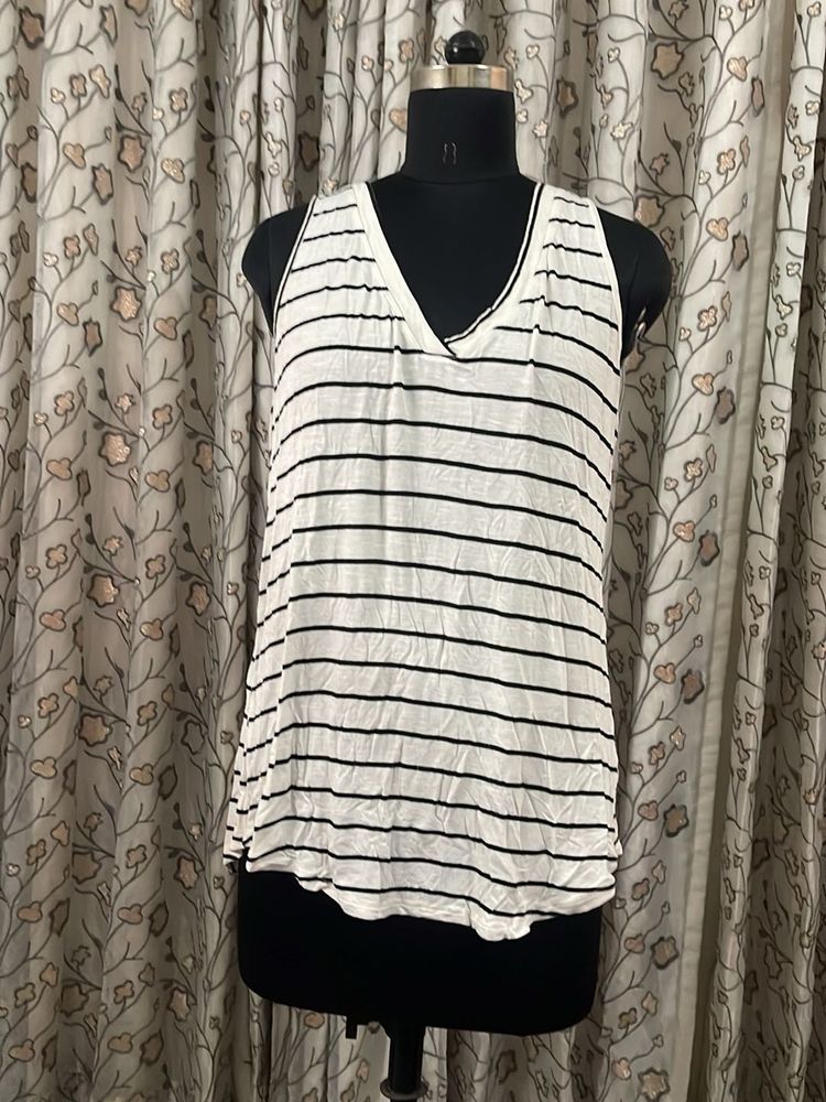 Striped V-Neck Tank Top
