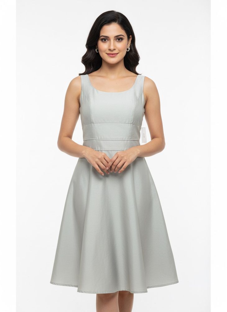 Branded Satin (Estelle)New Grey Dress With Tag