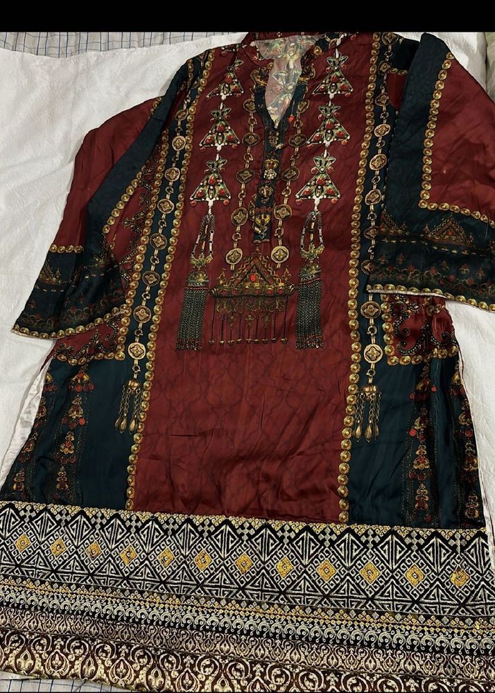 Elegant Maroon Kurta