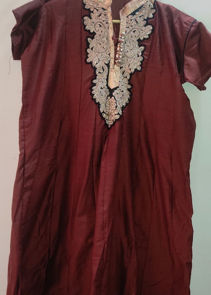 2xxl Brown Gown Or Kurti