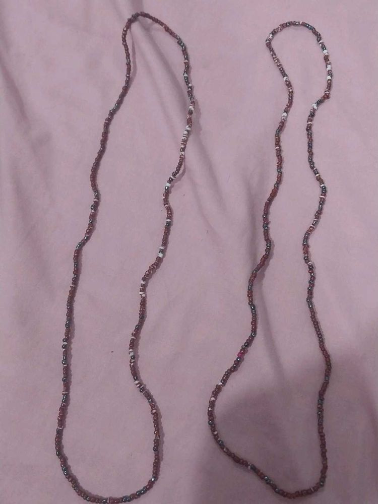 Y2K Style Beaded Necklace Pair