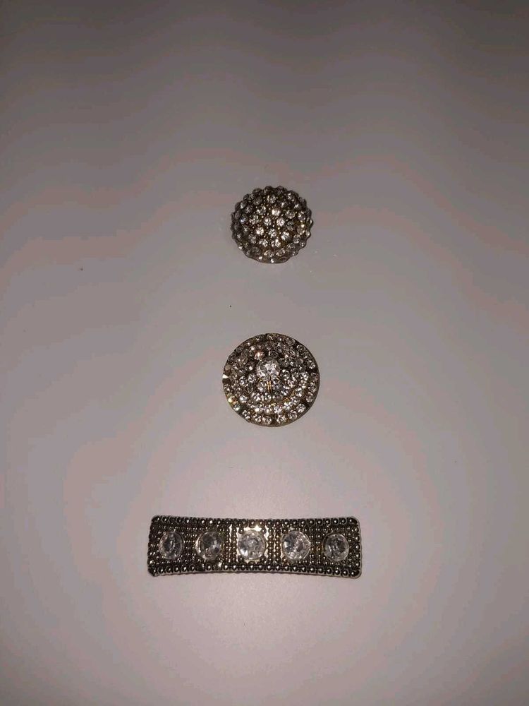 Rhinestone Brooch Set
