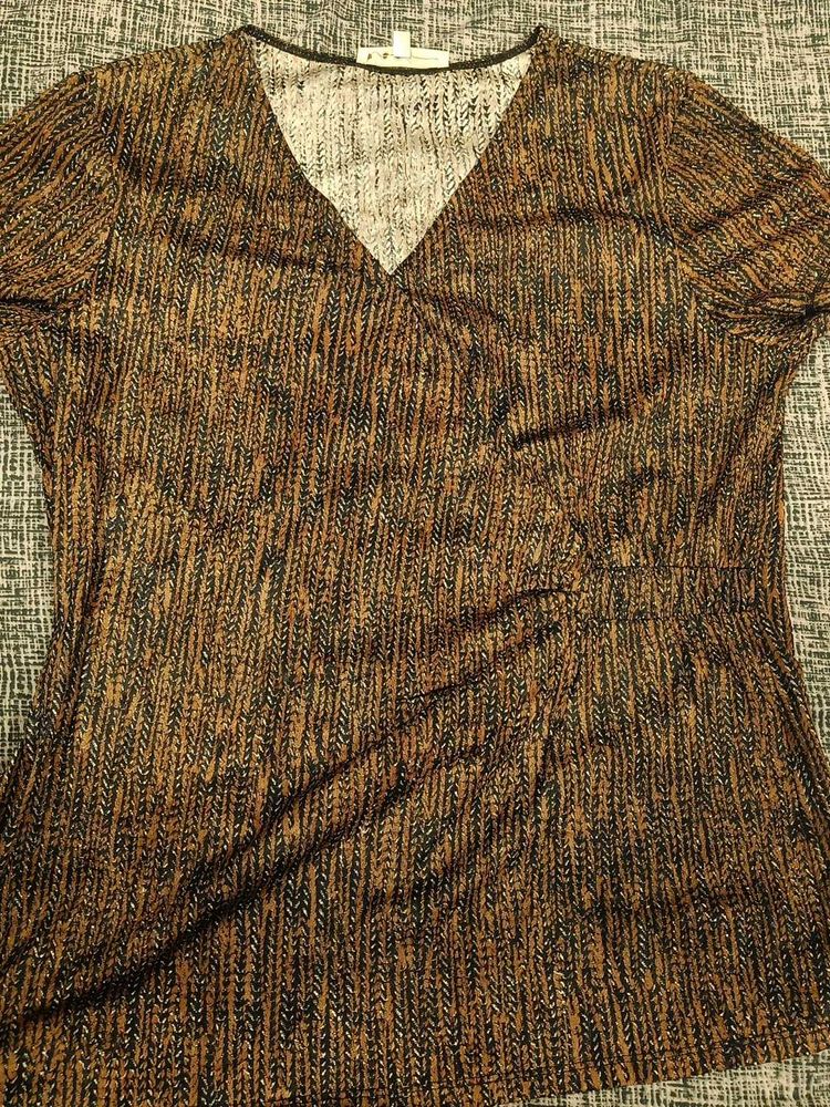 Stylish Brown Printed Wrap Top