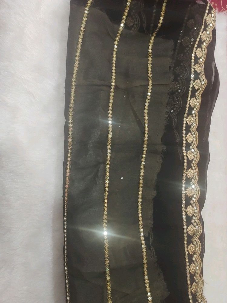 Party Wear Black Saree