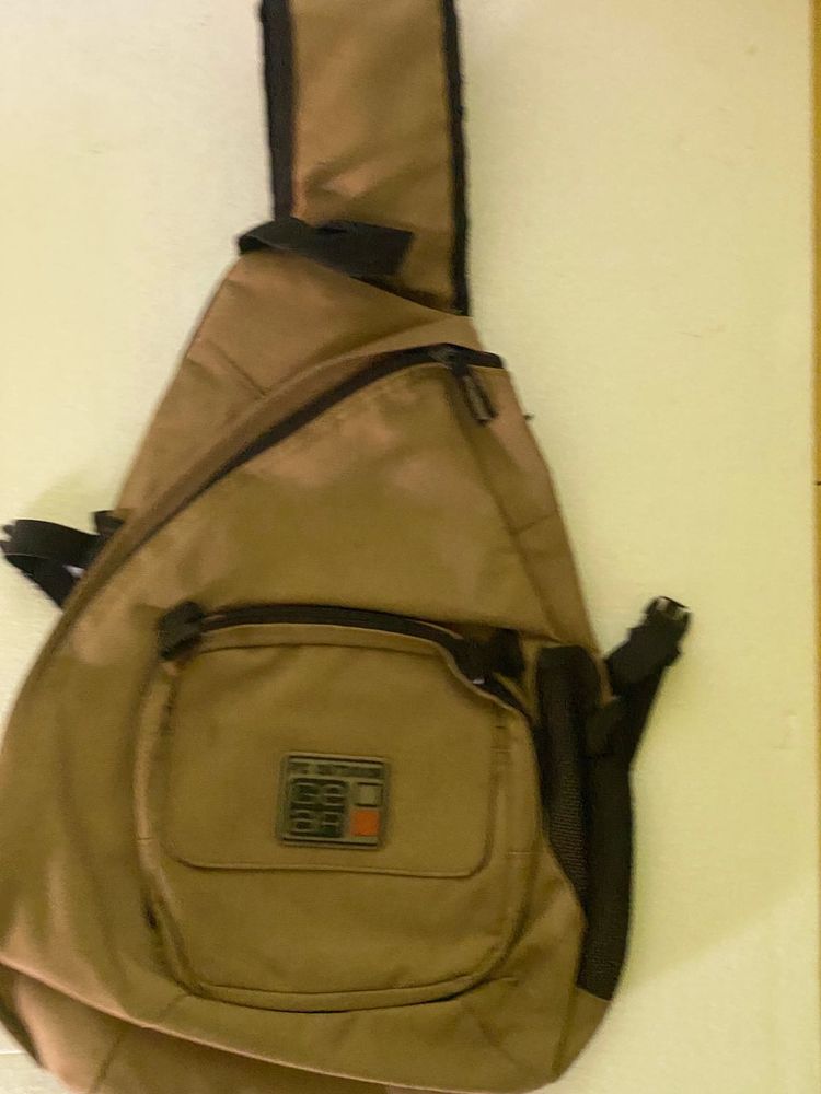 Unisex Brown Sling Bag
