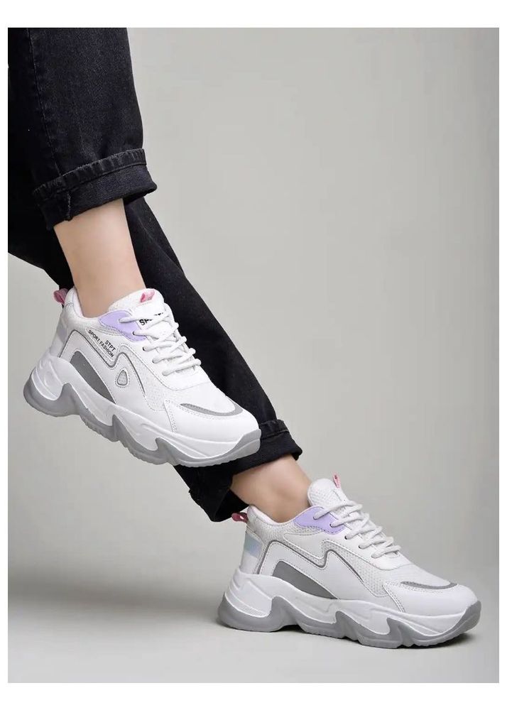 Stylish White Chunky Sneakers