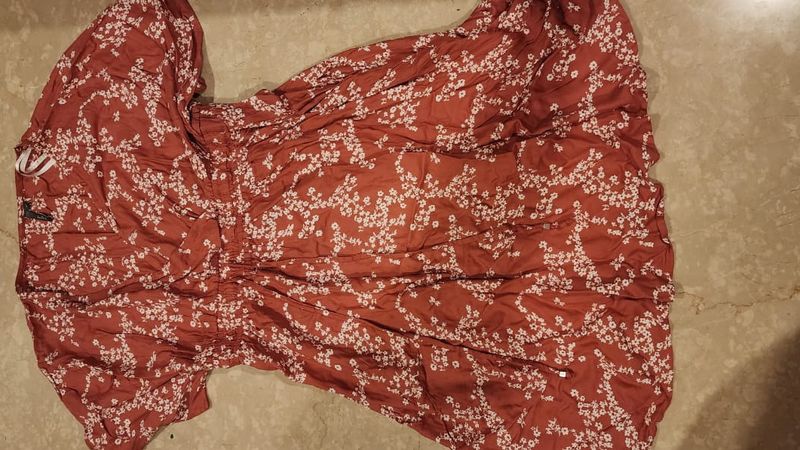 L O V Red Floral Dress