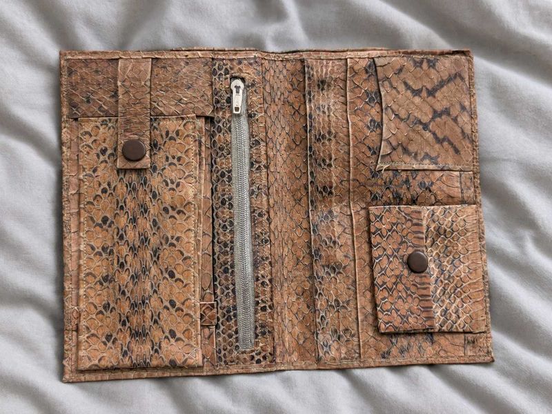 Vintage Snake Skin Leather Wallet