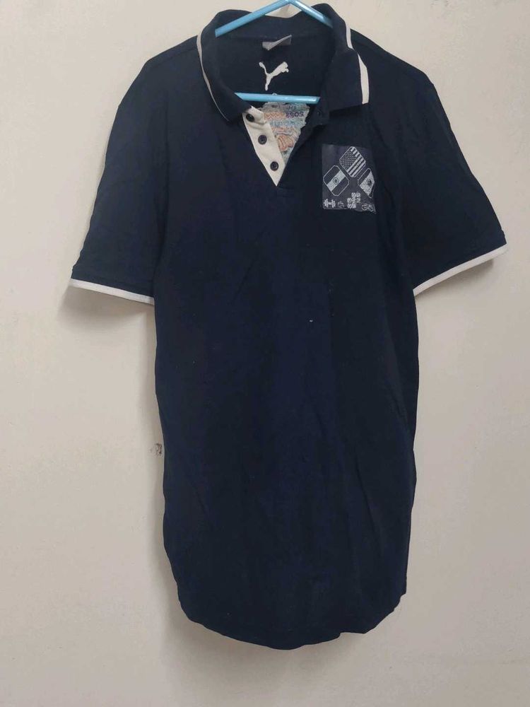 Men's Navy Blue Puma Polo Shirt
