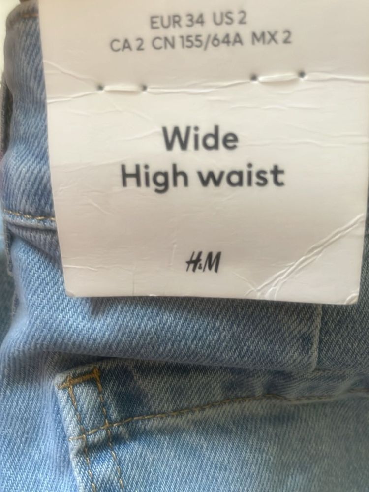 H&amp;M Wide High Waist Jeans