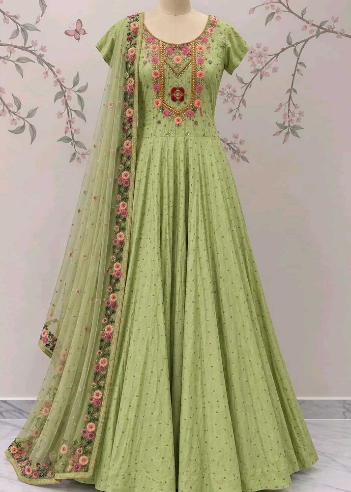 Beautiful Embroidered Anarkali Gown with Dupatta