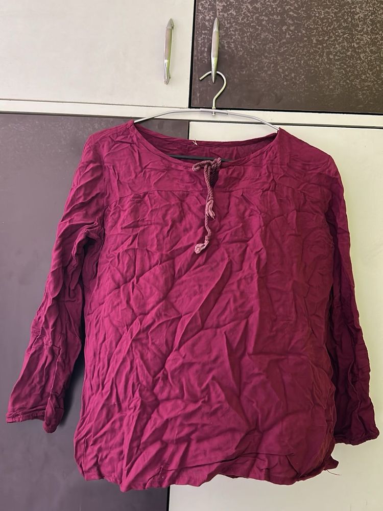 Maroon Cotton top