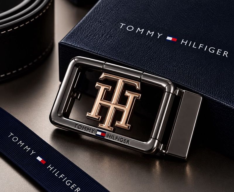 Tommy Hilfiger Belt with Signature Logo Buckle