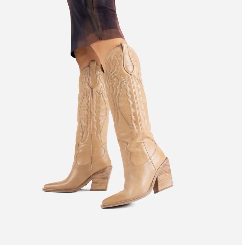 Bronx Cowboy Knee-Length Leather Boots