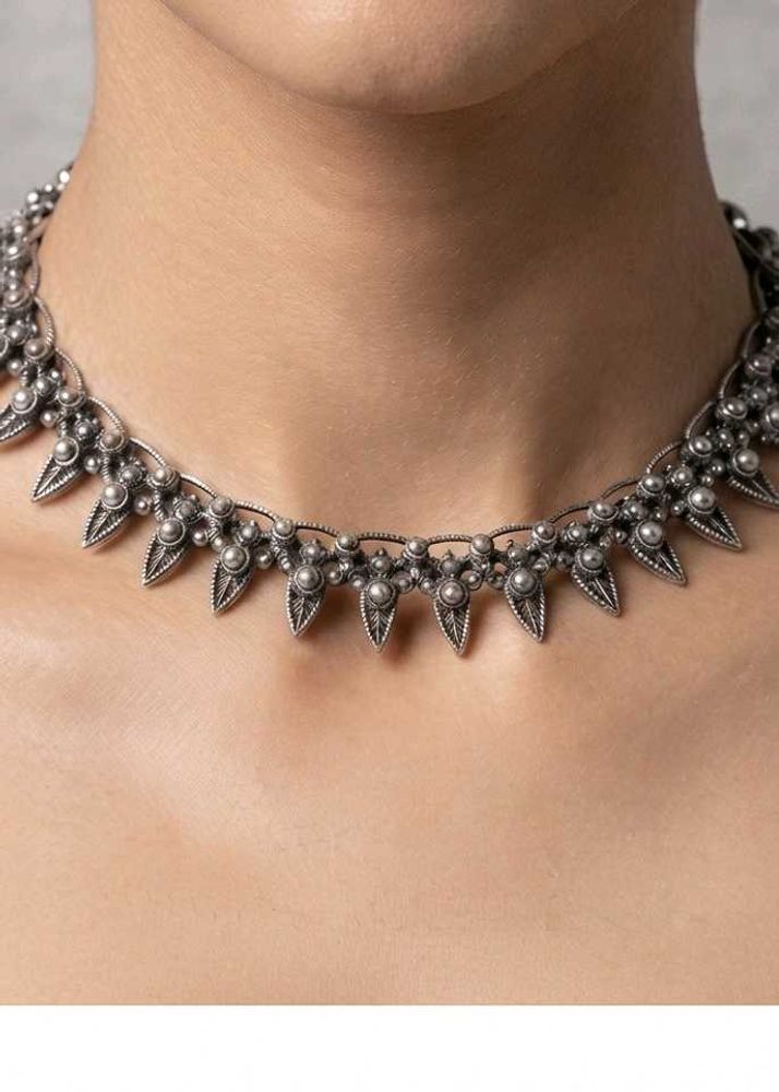 Traditional Oxidized Silver Anklets