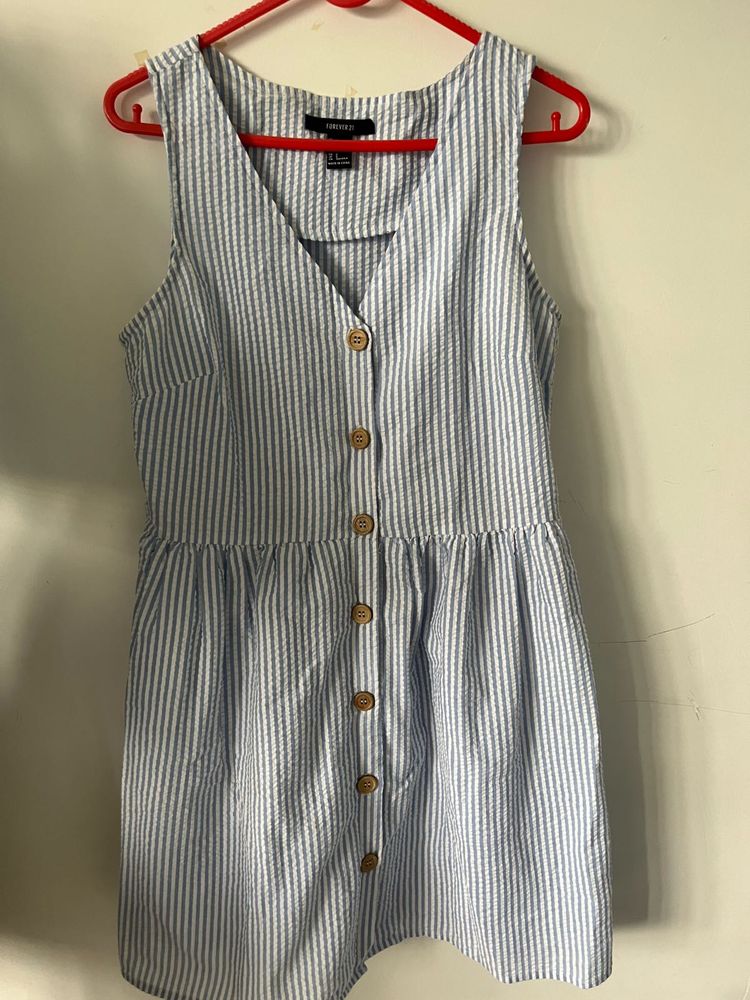 Striped Button-Down Dress