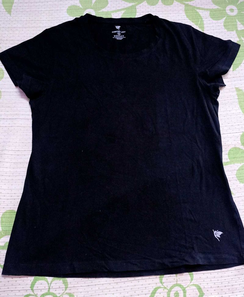 COMFORT LADY Classic Black T-SHIRT FOR WOMEN