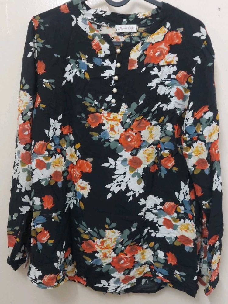 Floral Print Kurta