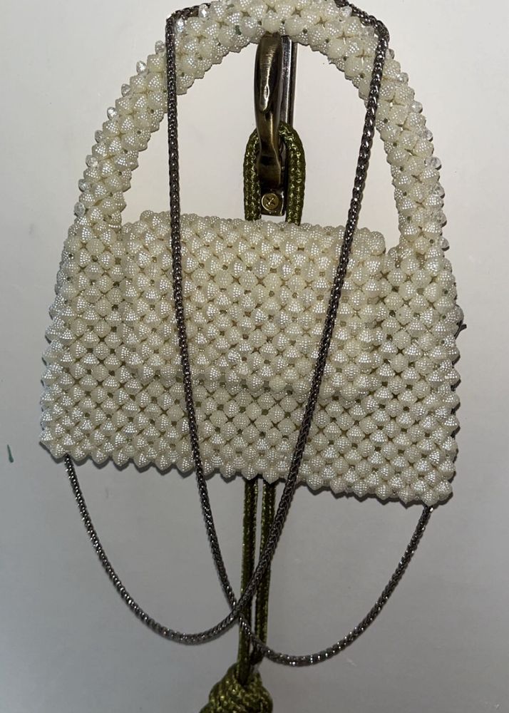 Beaded Evening Clutch with Chain