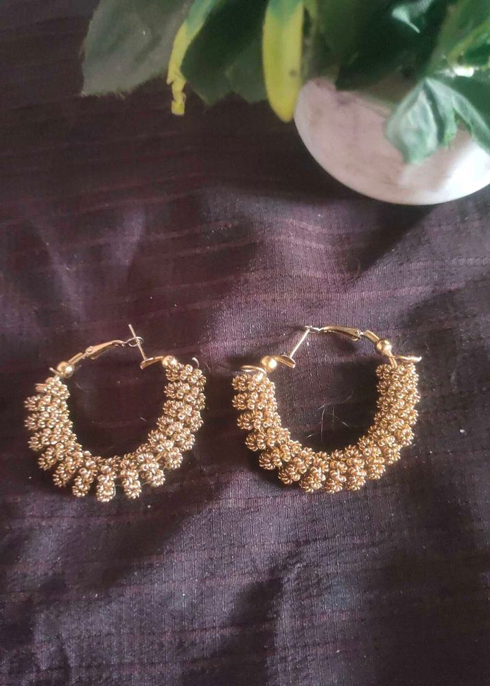 Boho Beaded Hoop Earrings