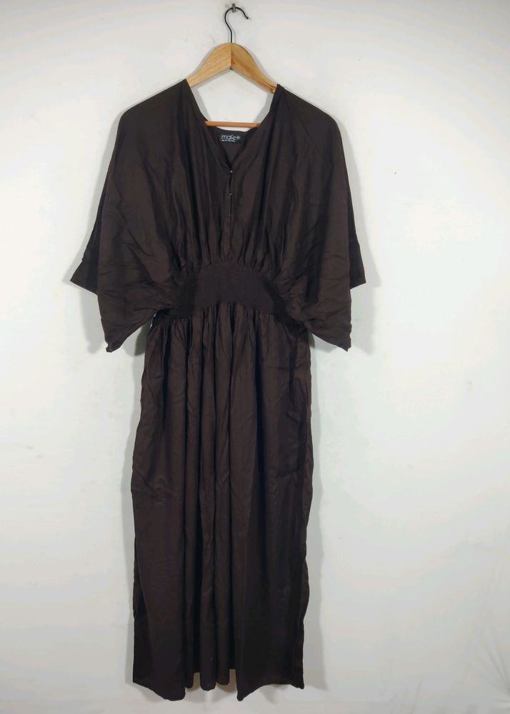 Mafe Coffee Brown Maxi Western Dress (Women's)