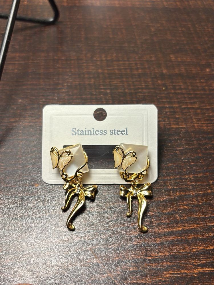 Mystique Butterfly Bow Drop Earrings
