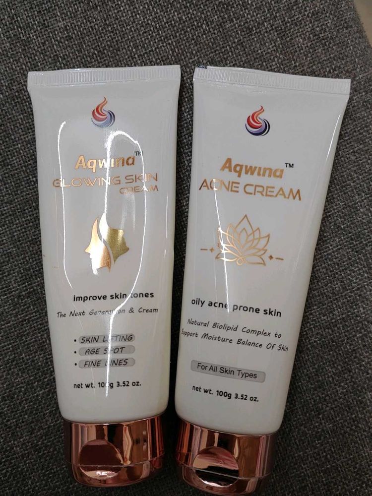 Aqwina Glowing Skin &amp; Acne Cream Duo
