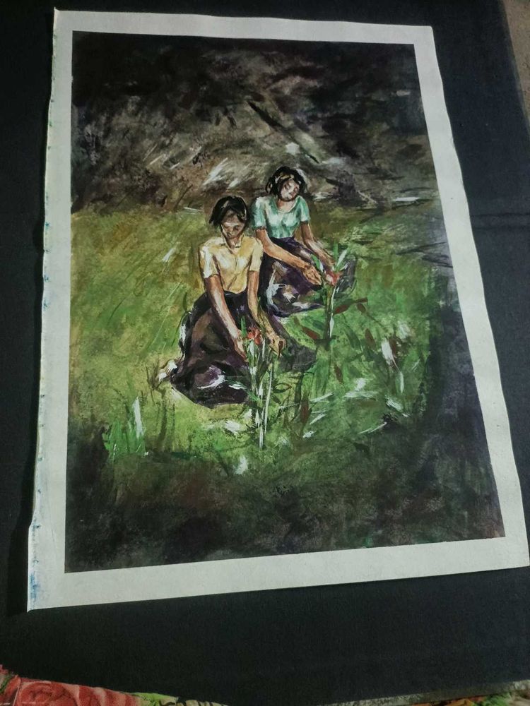 ✨Vintage Painting of Two Women🖌️🎨