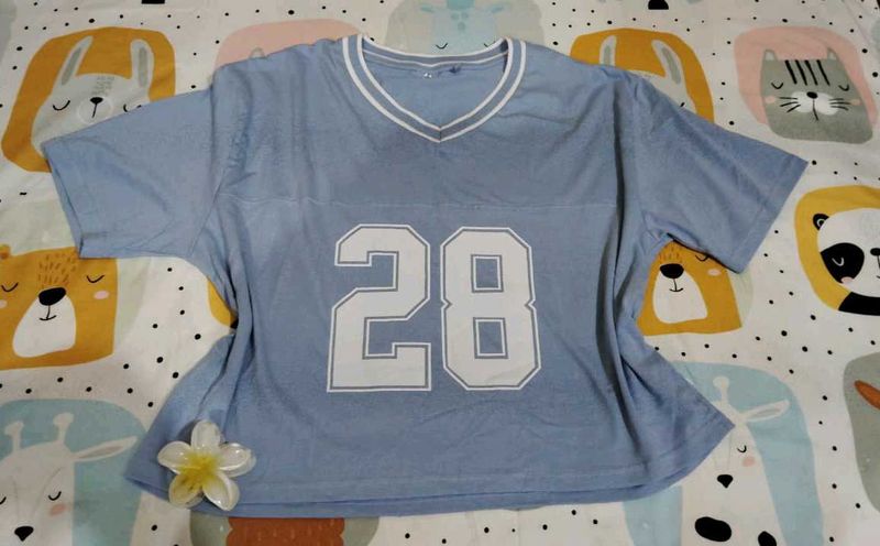 Light Blue "28" Graphic Tee