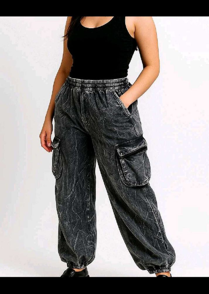 y2k charcoal baggy pants joggers