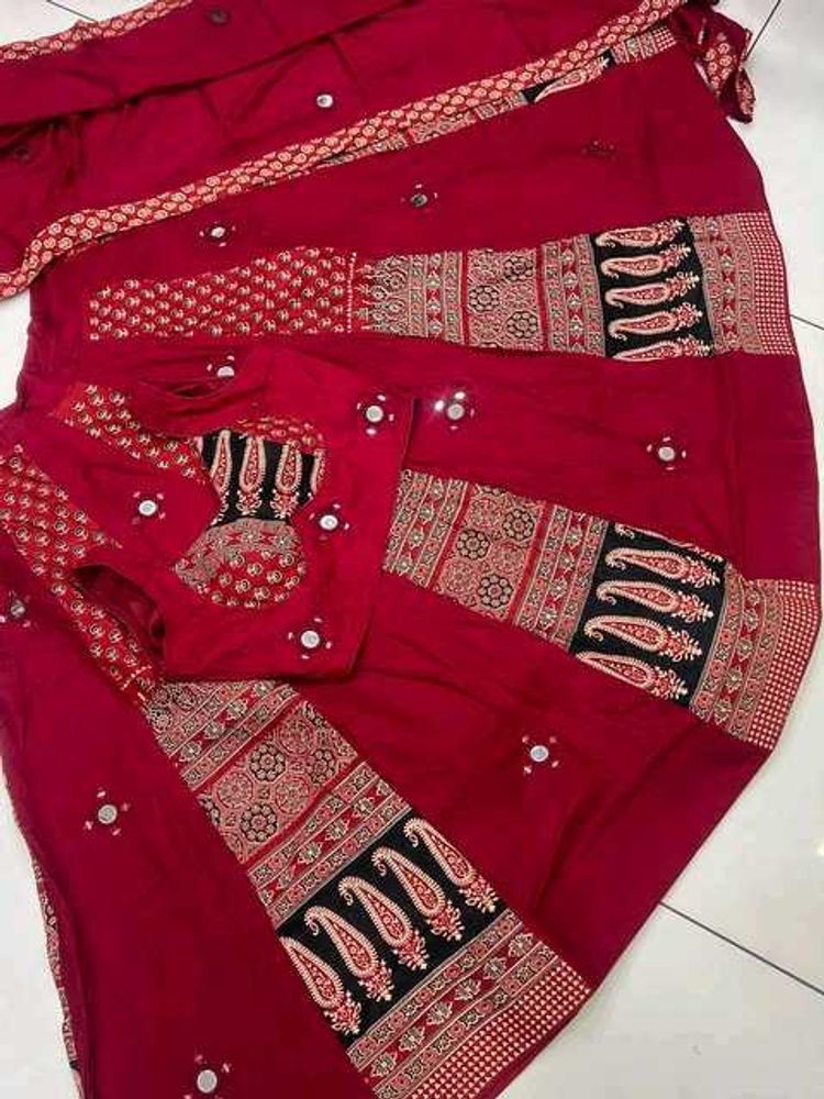 Beautiful Red Embroidered Lehenga Choli