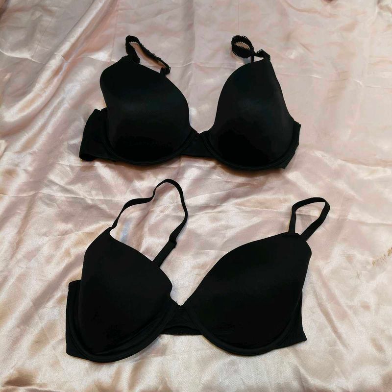Comfortable Black Bras - Pack of 2