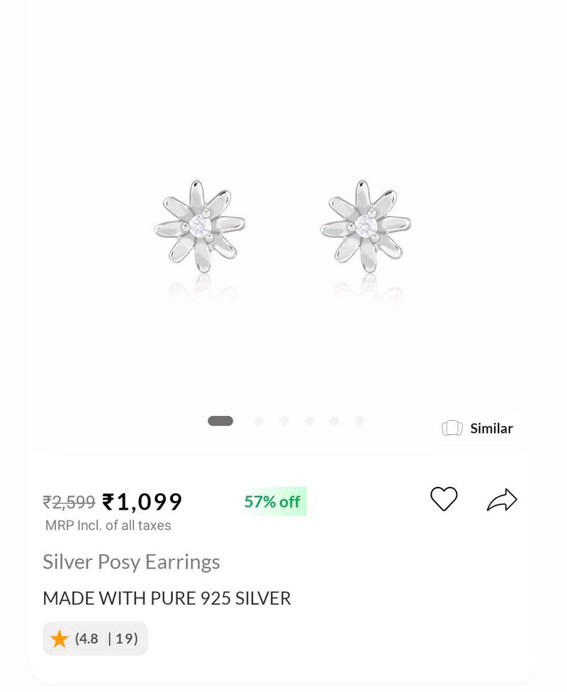 Sterling Silver Posy Earrings