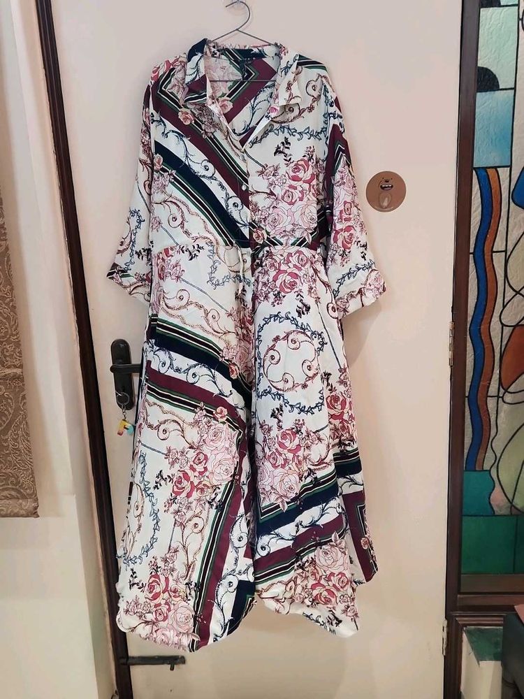 Vintage Floral Print Dress