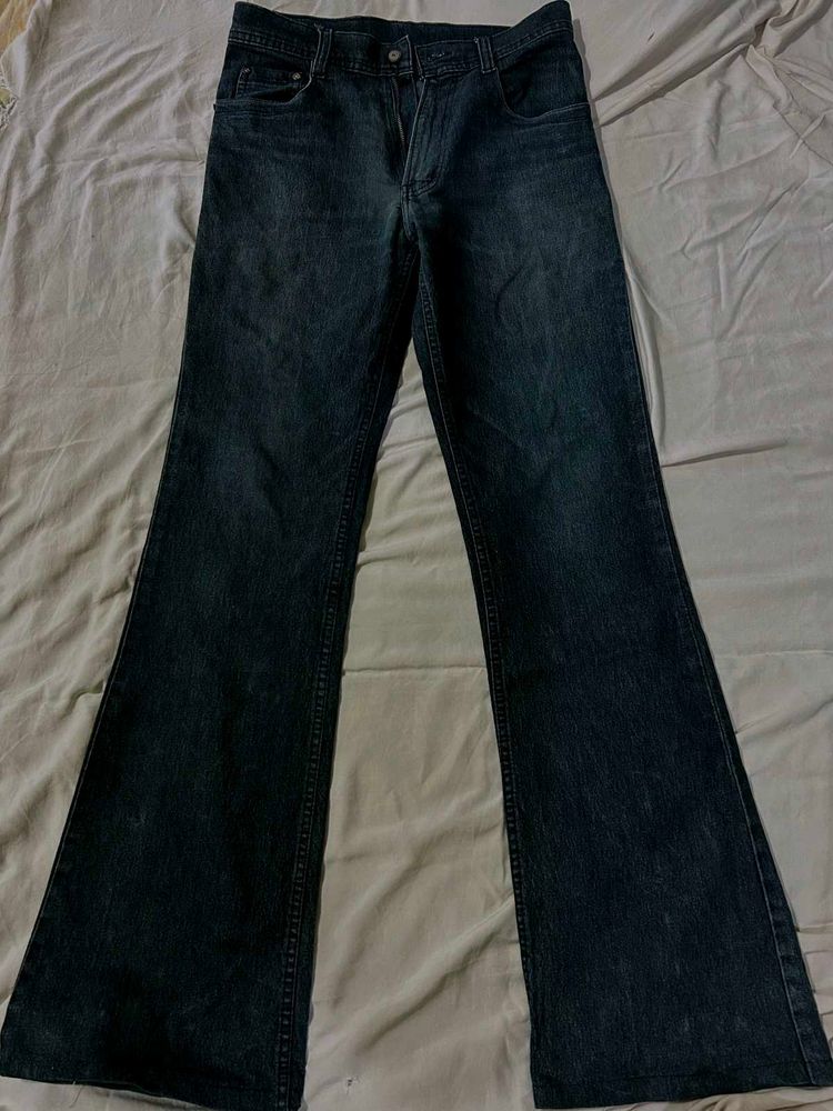 Women's low rise Vintage fade Dark Wash Flare Jean