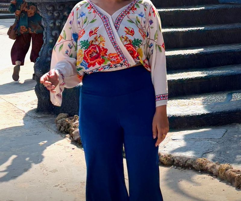 Vibrant Blue Palazzo Pants