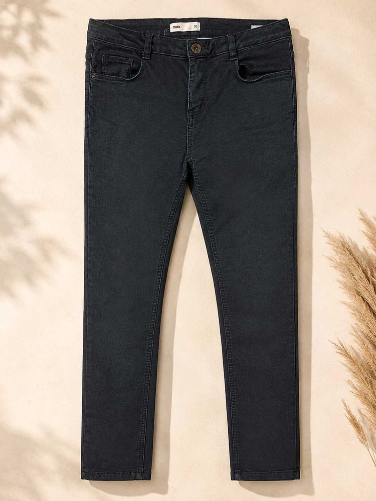 Max 30 Size Dark Wash Black Slim Fit Jeans