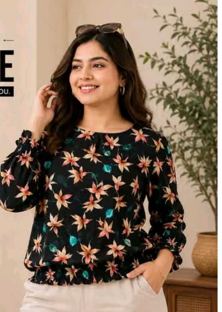 Stylish Floral Print Top