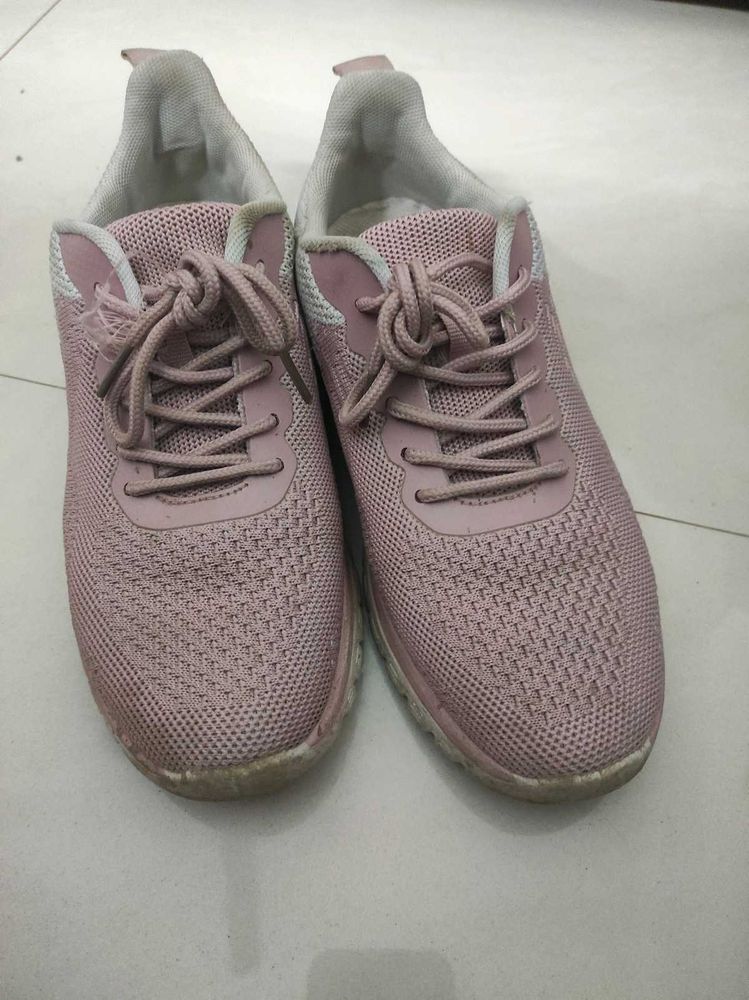 Pink walking shoes