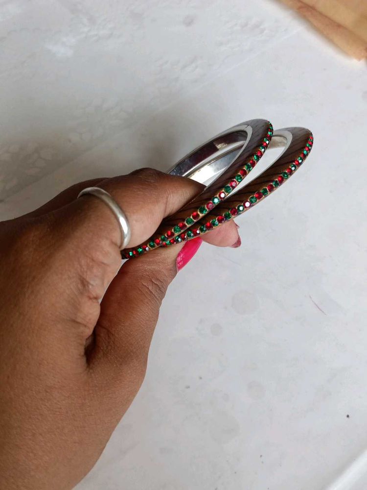 Elegant Rhinestone Bangles Set