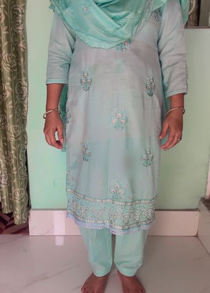 Elegant Mint Green Kurta Set