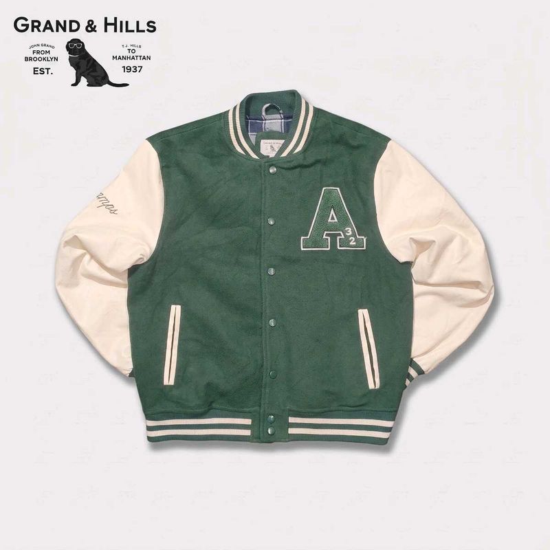 Grand &amp; Hills Vintage Style Varsity Jacket