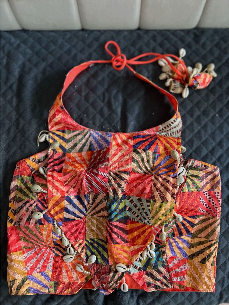 Navratri Patchwork Halter Neck blouse